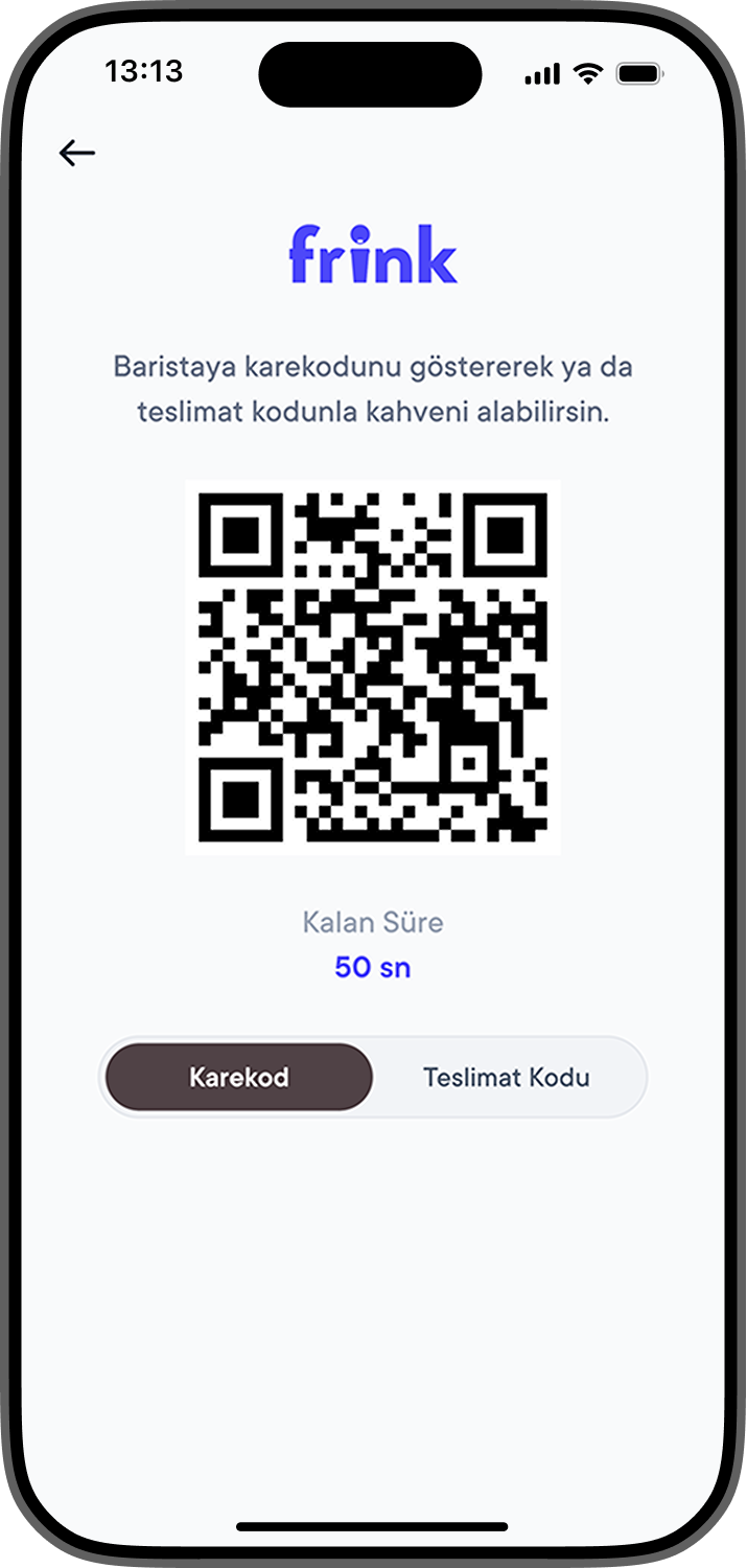 Kahveni QR Kodun İle Al